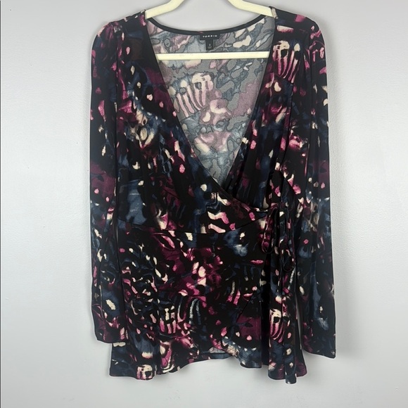 Torrid Studio Knit Surplice Wrap Long Sleeve Top Size 0 - Picture 2 of 14